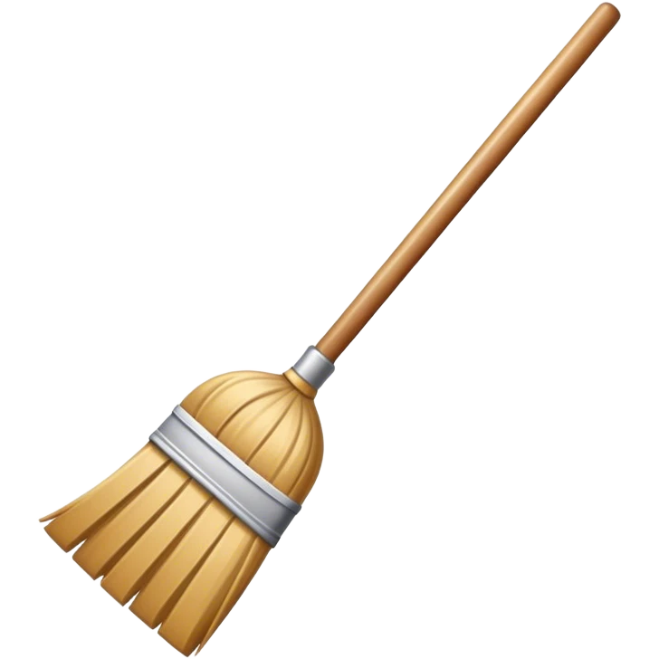 Broom for cleaning emoji
