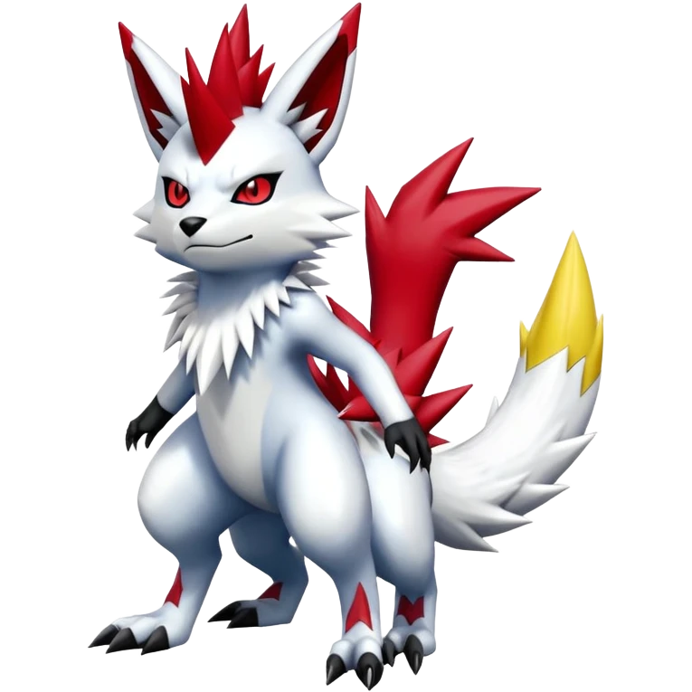 Shiny Zeraora-Renamon-Zangoose-Hybrid (Full body) emoji