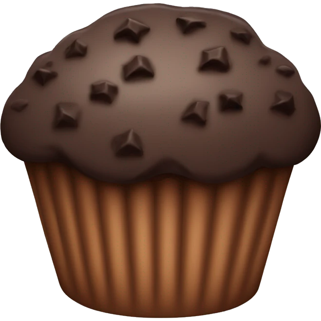 Chocolate muffin emoji
