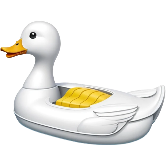 The white duck-shaped pedal boats  emoji