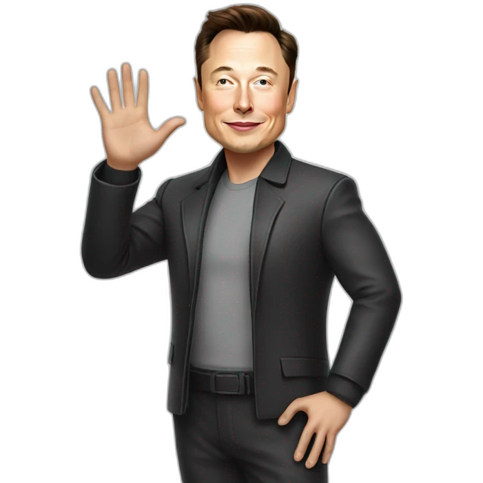 Elon musk waving emoji
