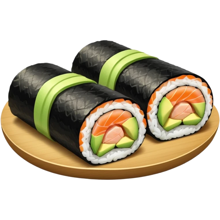 A sushi roll laying in bed with a blanket on emoji