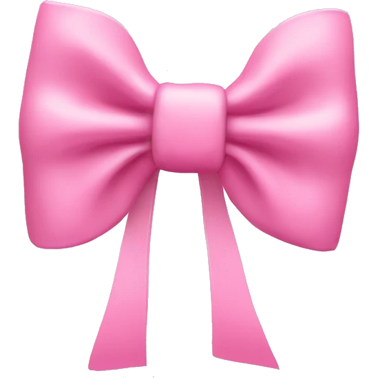 blow bow with baby pink heart emoji