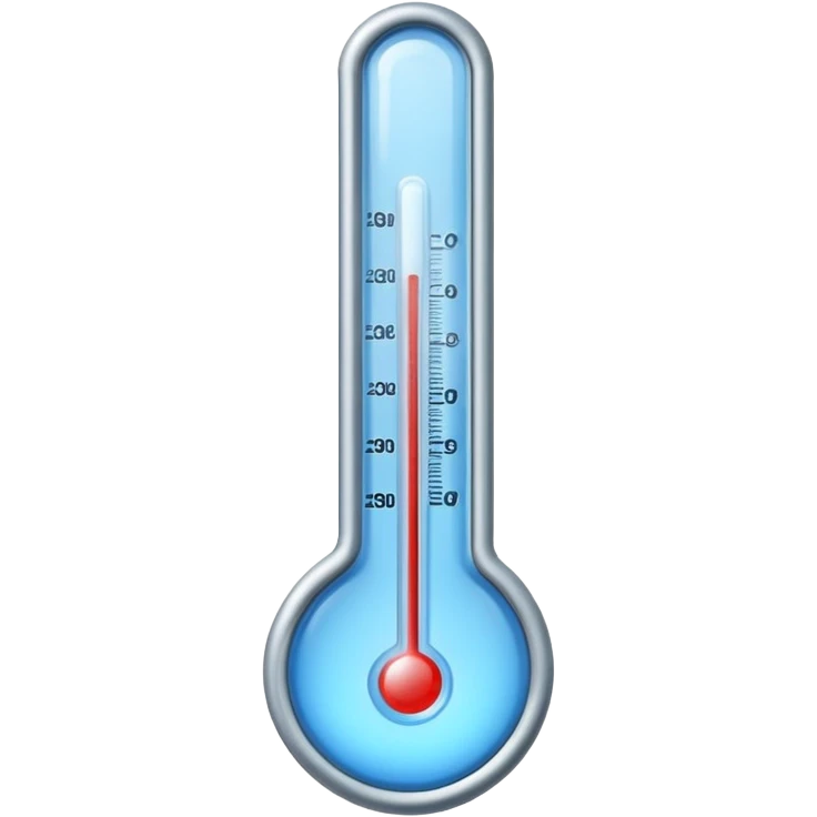 cold ice thermometer only blue color emoji