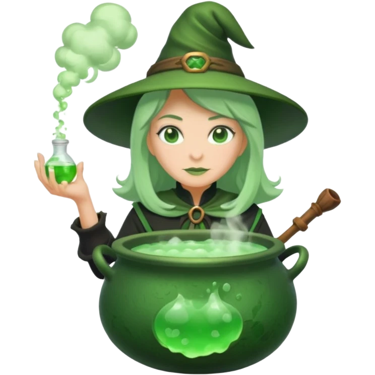 green witch cooking potion emoji
