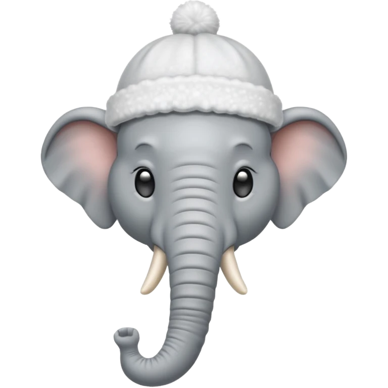 Snow Hat elephant emoji