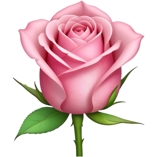 A single rosebud with a partially closed bloom, symbolizing a budding flower or new beginnings emoji