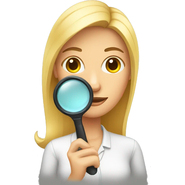 Woman with magnifying glass emoji