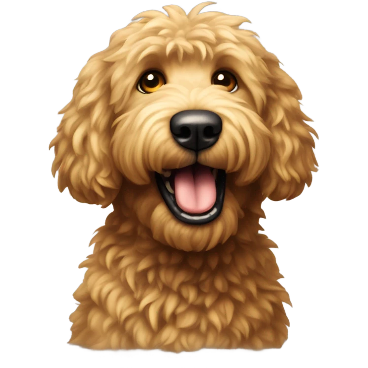 Rabid golden doodle emoji
