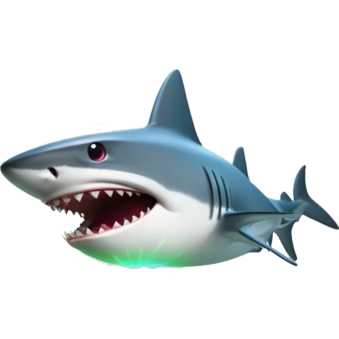 shark with laser beam attached to head  emoji