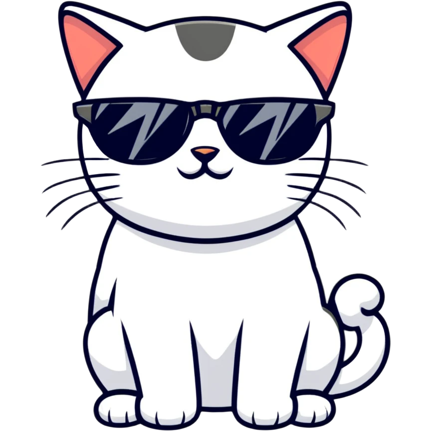 Cat with sunglasses emoji