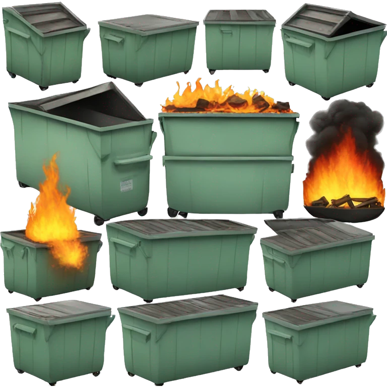 Dumpster fire emoji