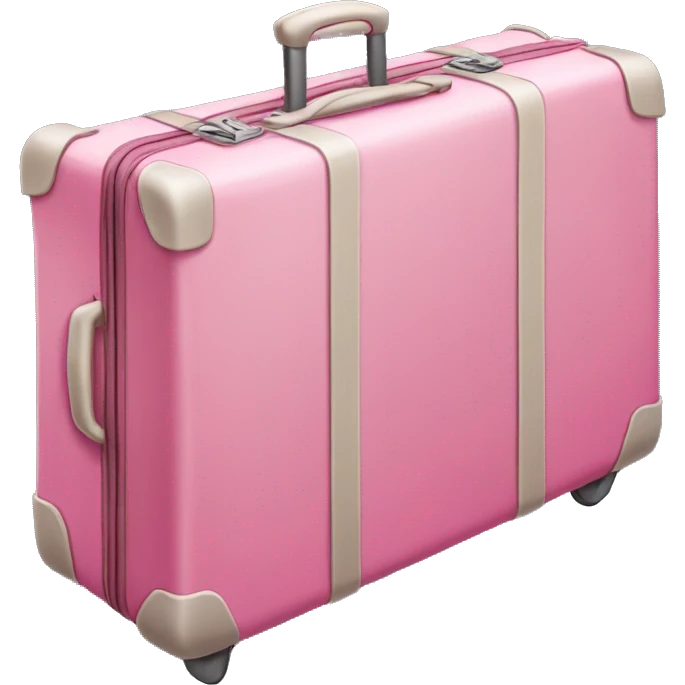 Regular pink suitcase large  emoji