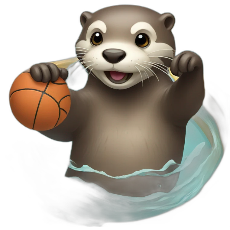 Otter dunking emoji