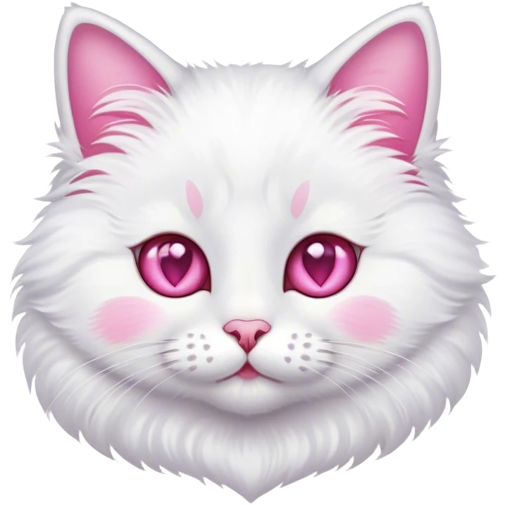 cat with pink heart-shaped eyes emoji