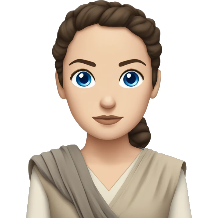 star wars rey with blue eyes emoji