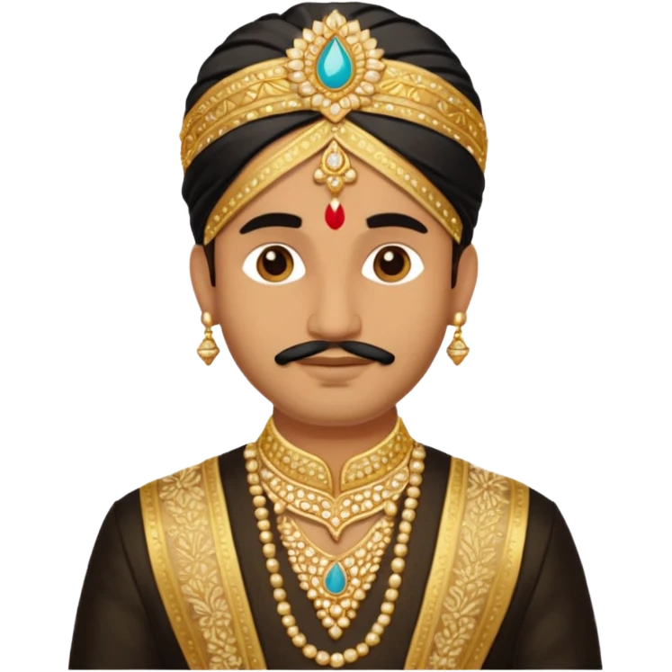 In Indian men wedding outfit  emoji