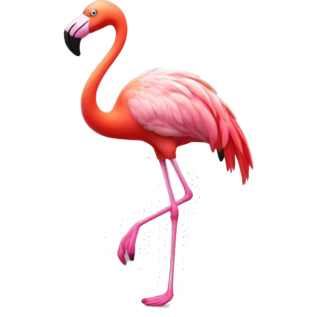 Flamingo with dancing shoes emoji