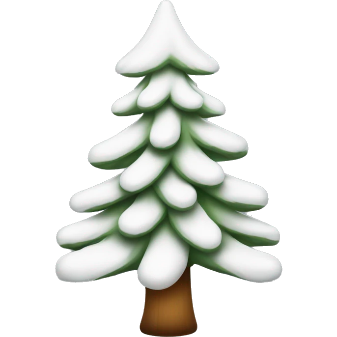  actual white fir christmas tree isolated.  emoji