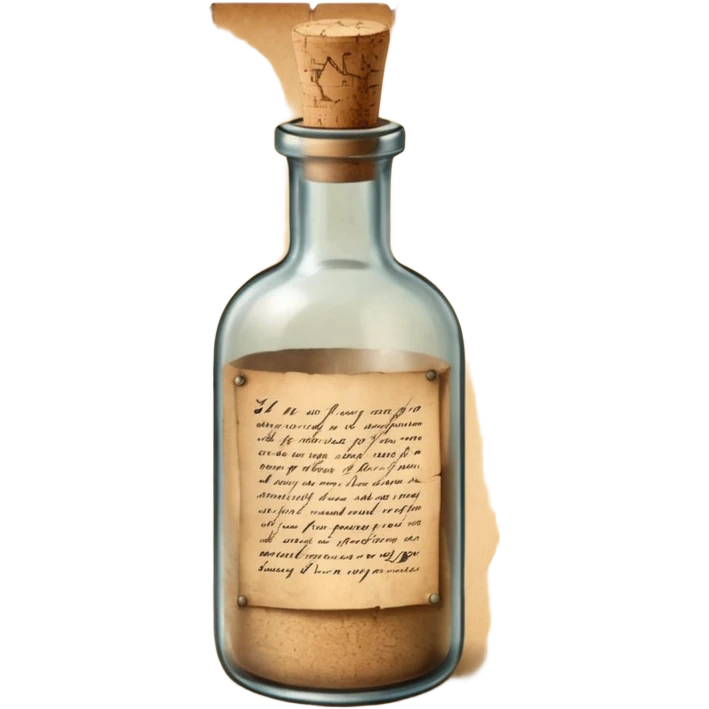 Message letter in Bottle emoji