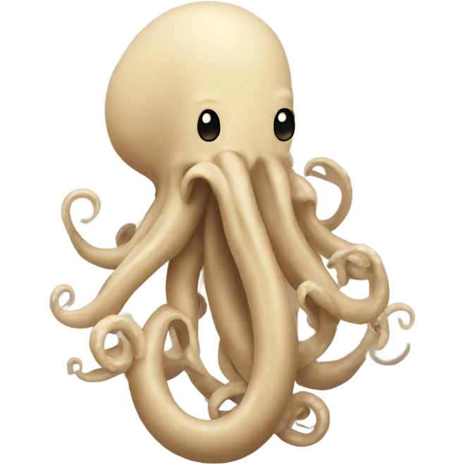 Long beige tentacle emoji