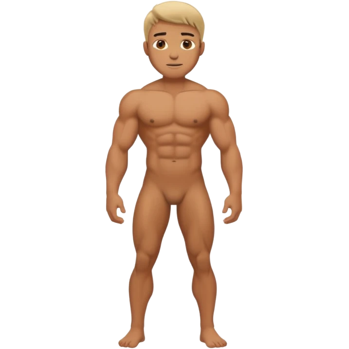 Naked man full body emoji
