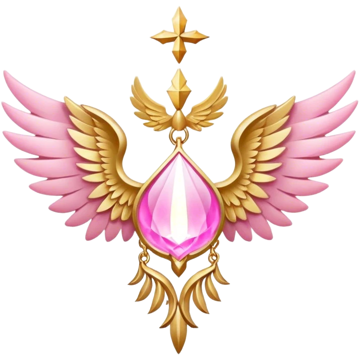 6 wings emblem holy light pink emoji