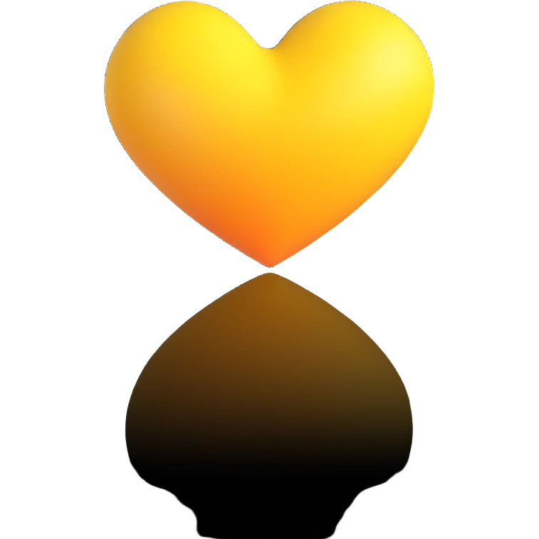 yellow heart with a gradient emoji