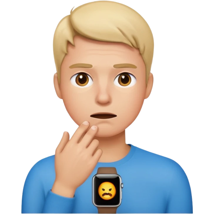 persona estresada por el trabajo, estilo emoji de Apple emoji