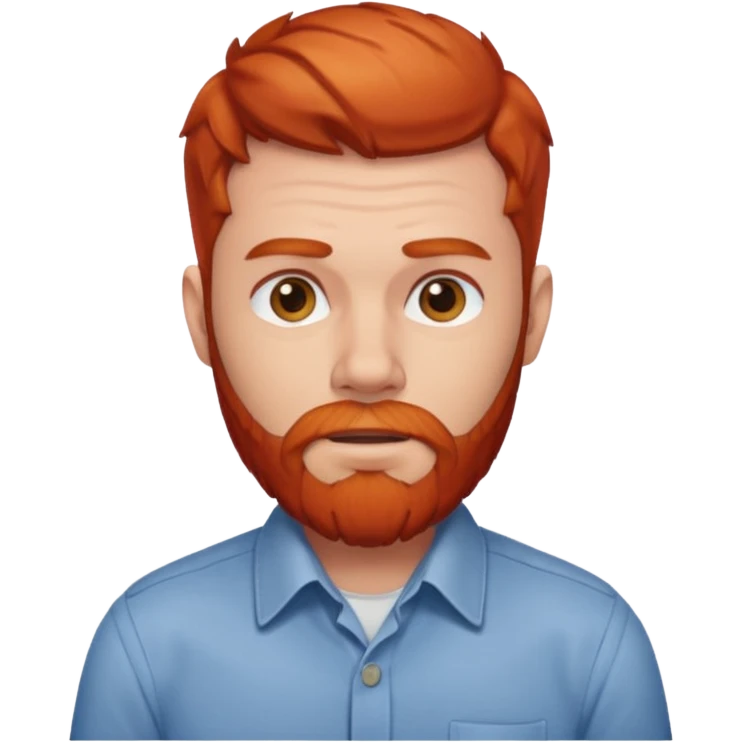 red bearded man with shirt emoji