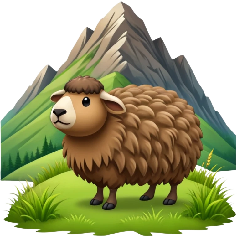 haggis walking around a mountain emoji
