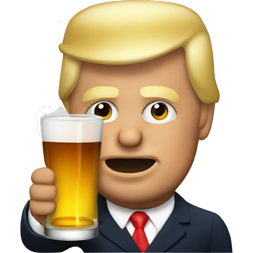 Trump drinking  emoji