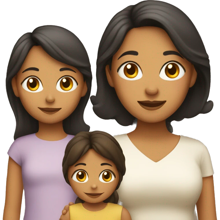 hispanic mother and daughter emoji