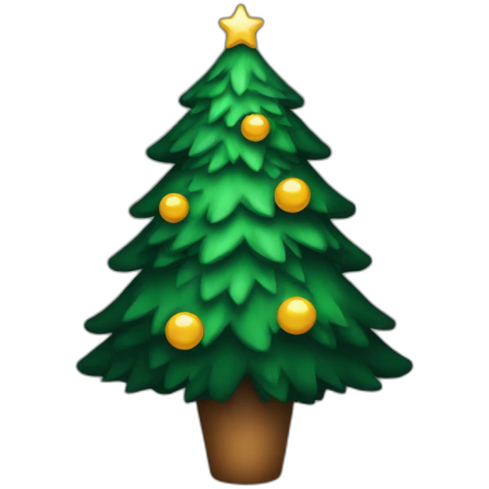 Christmas tree black emoji