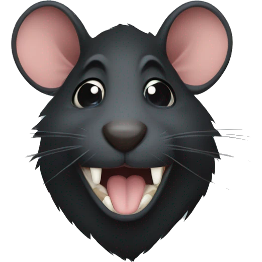 Gymrat as a black rat emoji