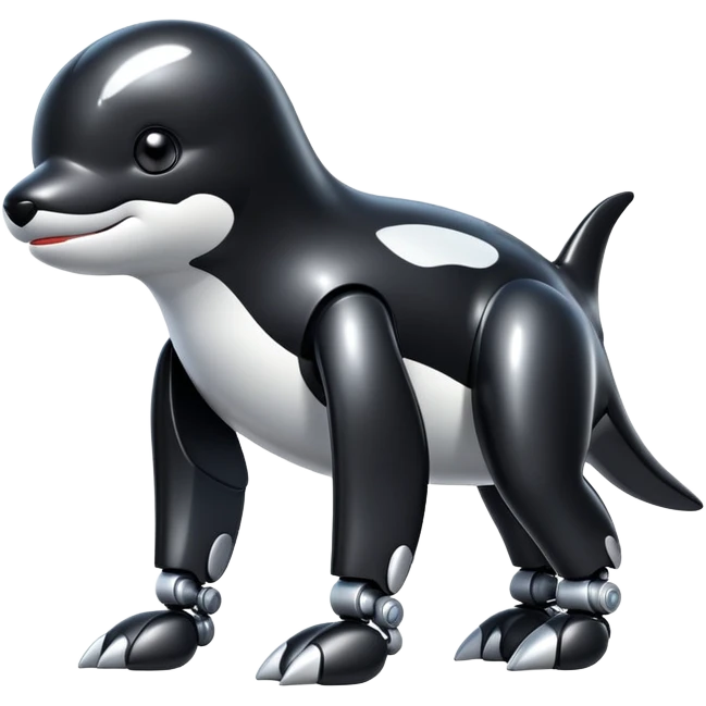 black tubby orca robodog emoji