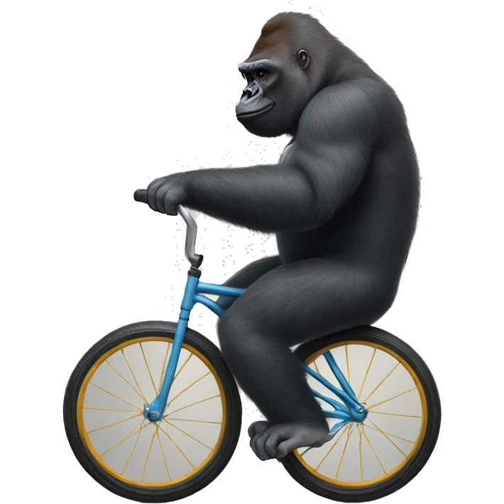 Gorilla riding a unicycle  emoji