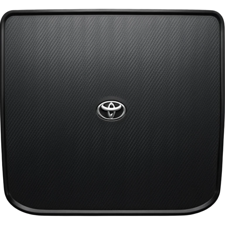 a black textured surface, likely a piece of automotive trim or a floor mat, featuring the branding for a Toyota Fortuner.
 emoji