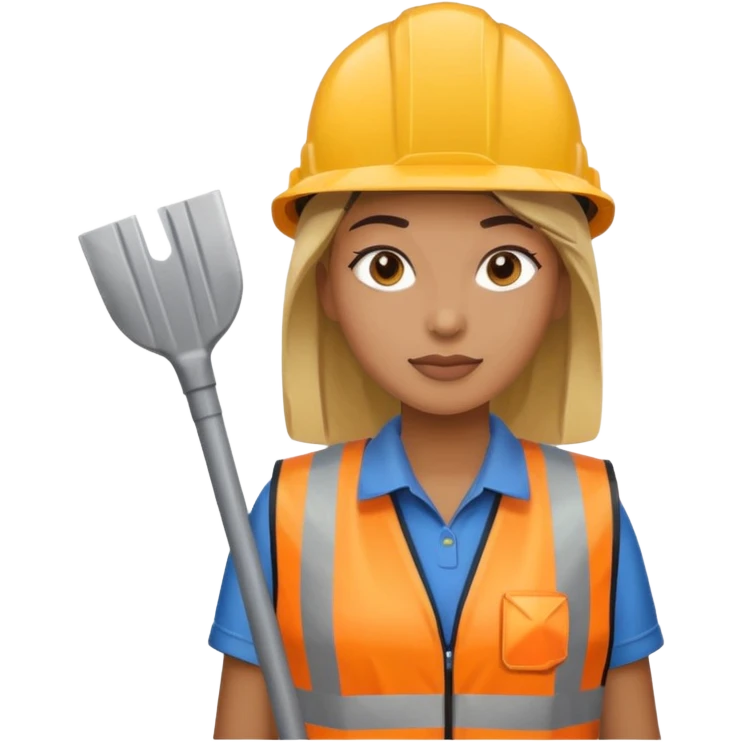 women, Waste Management, safety vest, trash picker emoji