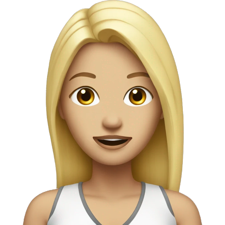 Blonde girl with a podcast microphone  emoji
