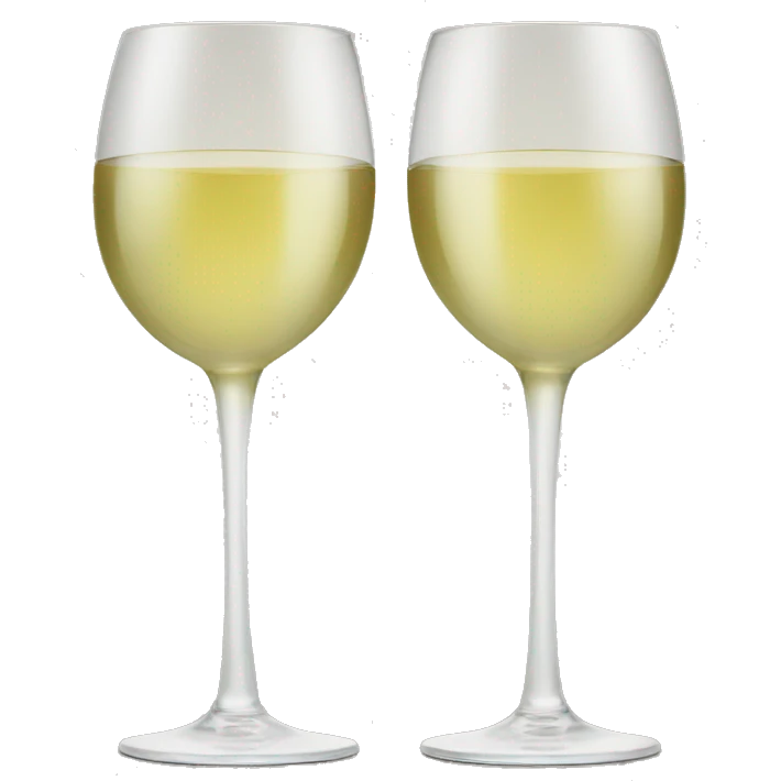 White wine glasses cheering  emoji