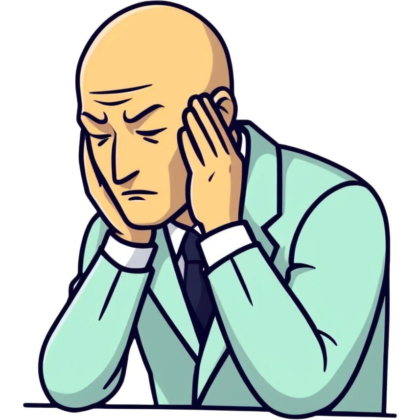 Facepalm emoji with Professor X from Xmen emoji
