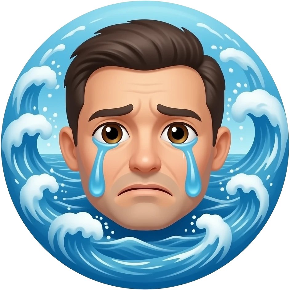 I want this emoji 😞 crying and with this emojis tear a whole sea has made emoji