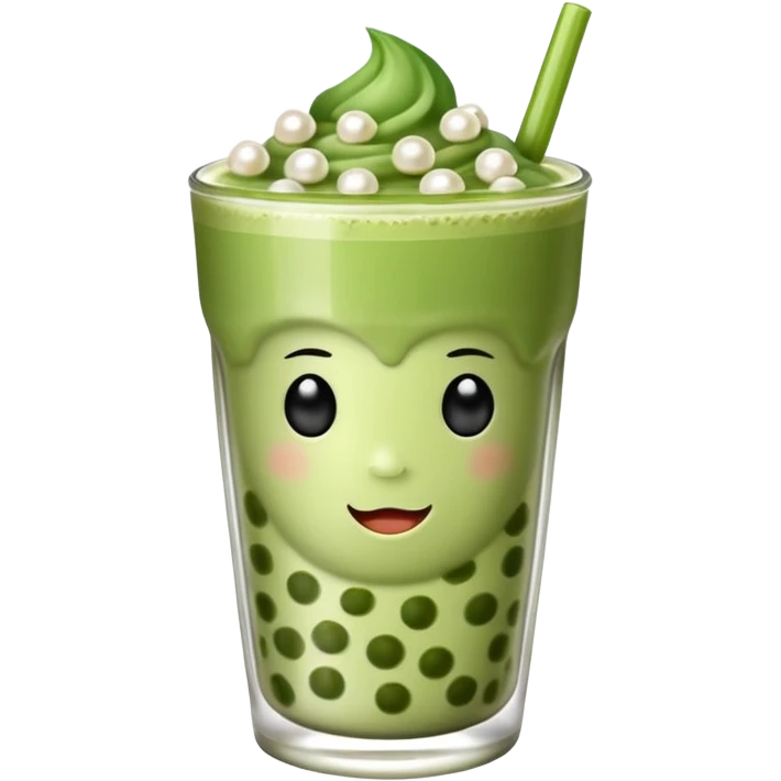 show me matcha boba tea latte emoji