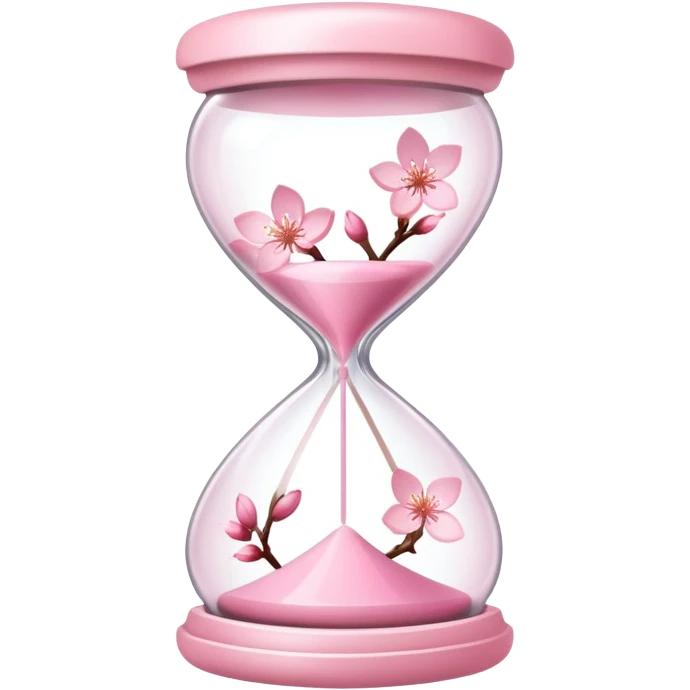 Pink pastel Cherry Blossom hourglass emoji