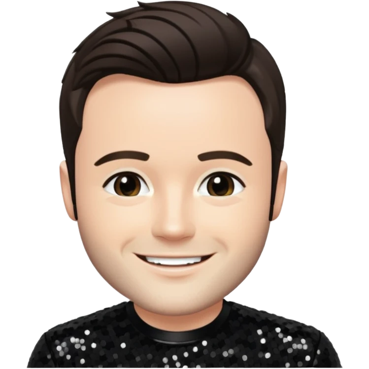 Shane Filan from Westlife with black sequin outfit emoji