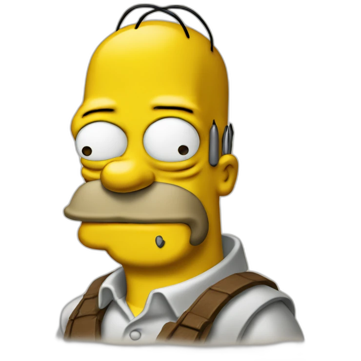 Homer simpson With moustache emoji