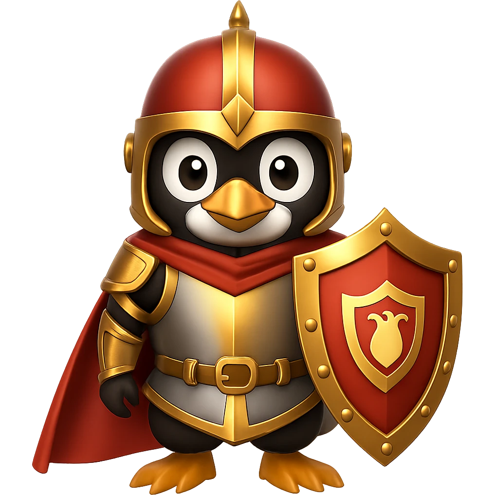 Add gold accents to the knight armor, keep the background transparent. Maintain the original style and details of the knight armor while enhancing it with elegant gold accents. emoji