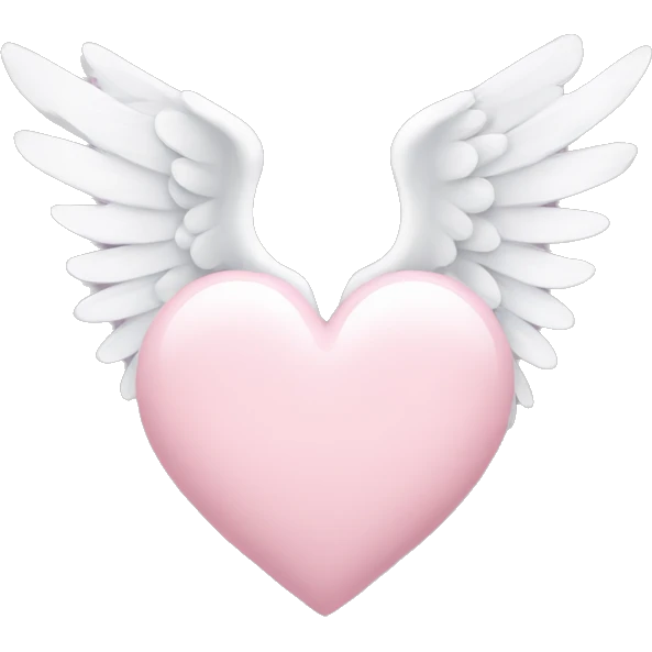 Light pink heart with white wings emoji