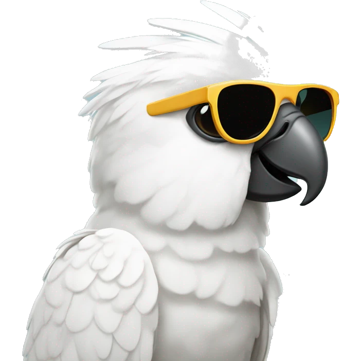 Cockatoo with sunglasses emoji